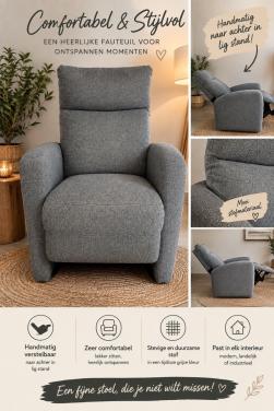 Grijze loungestoel