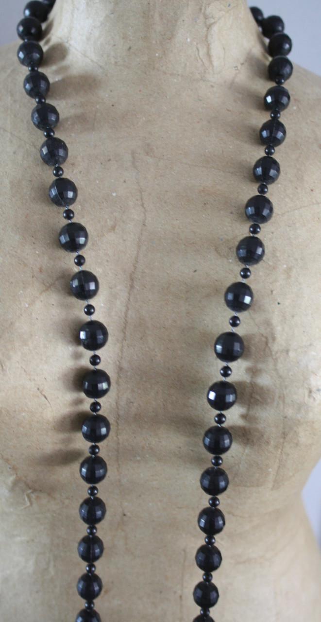 Zwart  kralen ketting