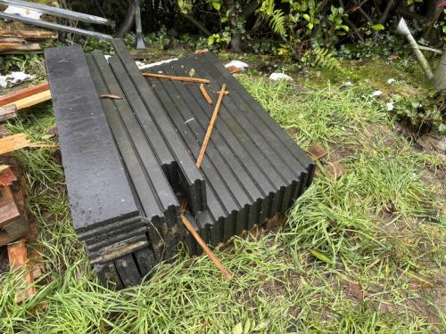 Opsluitband antraciet 5x15x100