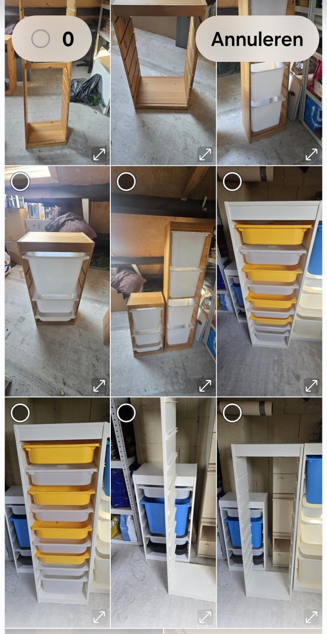 Ikea Trofast kasten met veel bakken