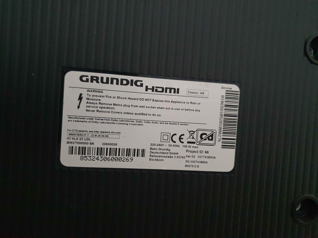 Grundig 43Inch 4k SmartTV met AndroidTV