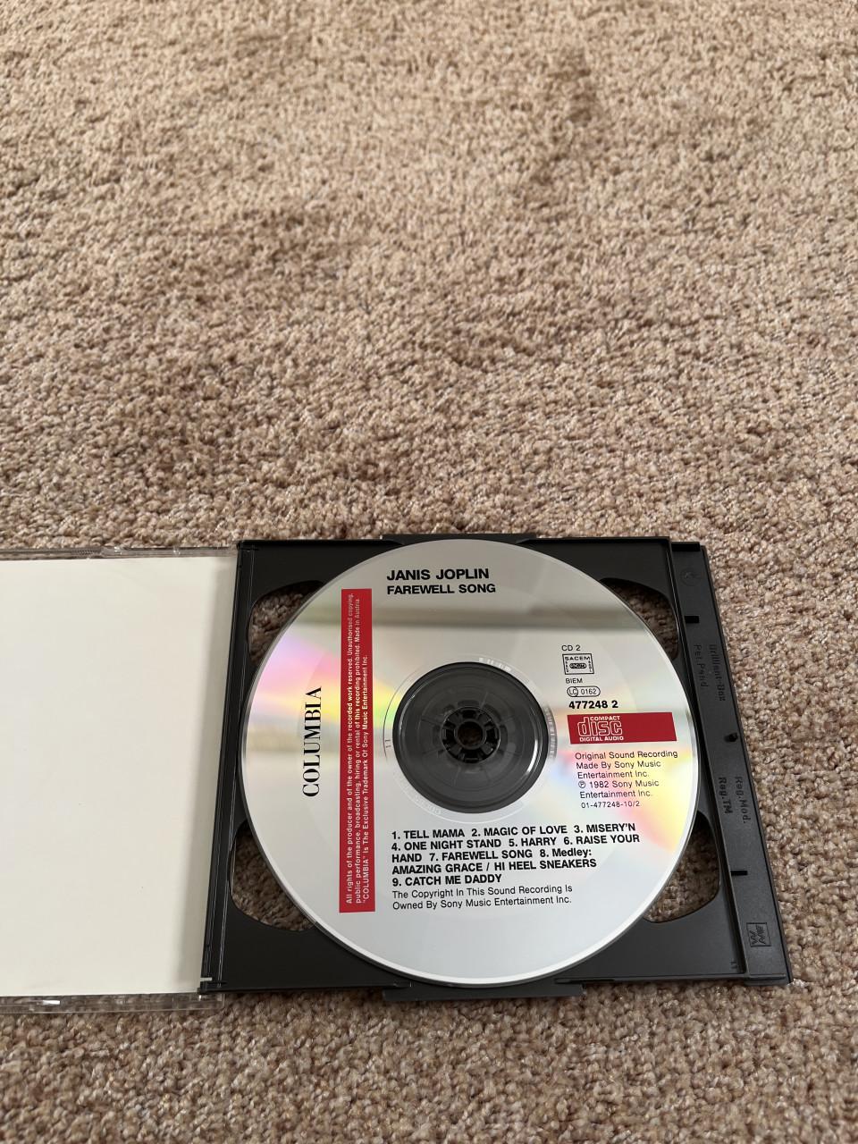 Cd- Janis Joplin, titel: In concert & Farewell Song