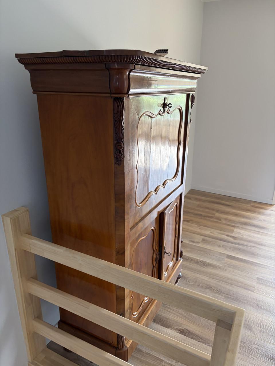 Antieke Biedermeier Secretaire Ladekast Klepkast