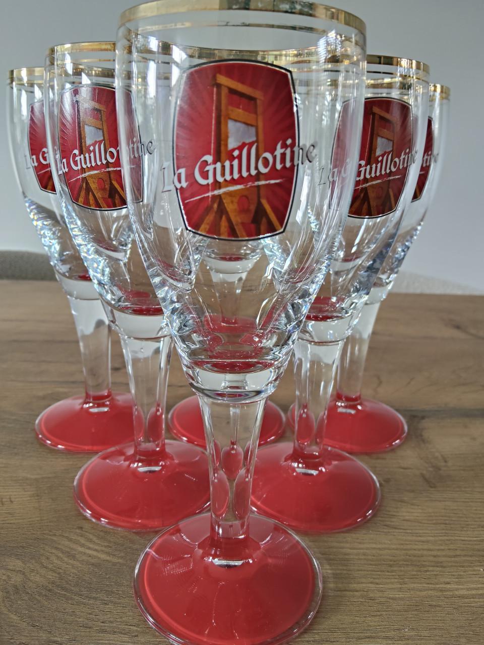 6 bierglazen van Guillotine