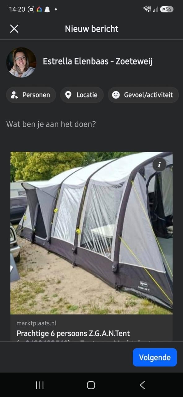 Prachtige 6 persoons Tent Z.G.A.N.