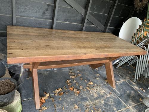 Massief eikenhouten kloostertafel