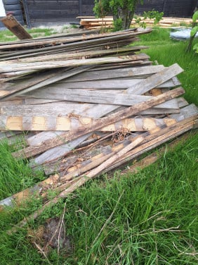 Gratis af te halen geïmpregneerd tuin planken