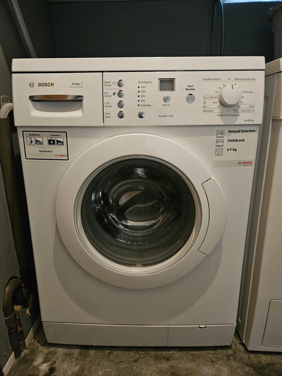 Wasmachine Bosch gereserveerd
