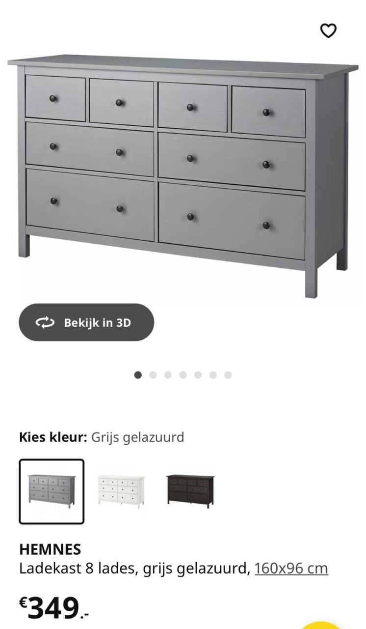 Nieuwe HEMNES IKEA ladekast