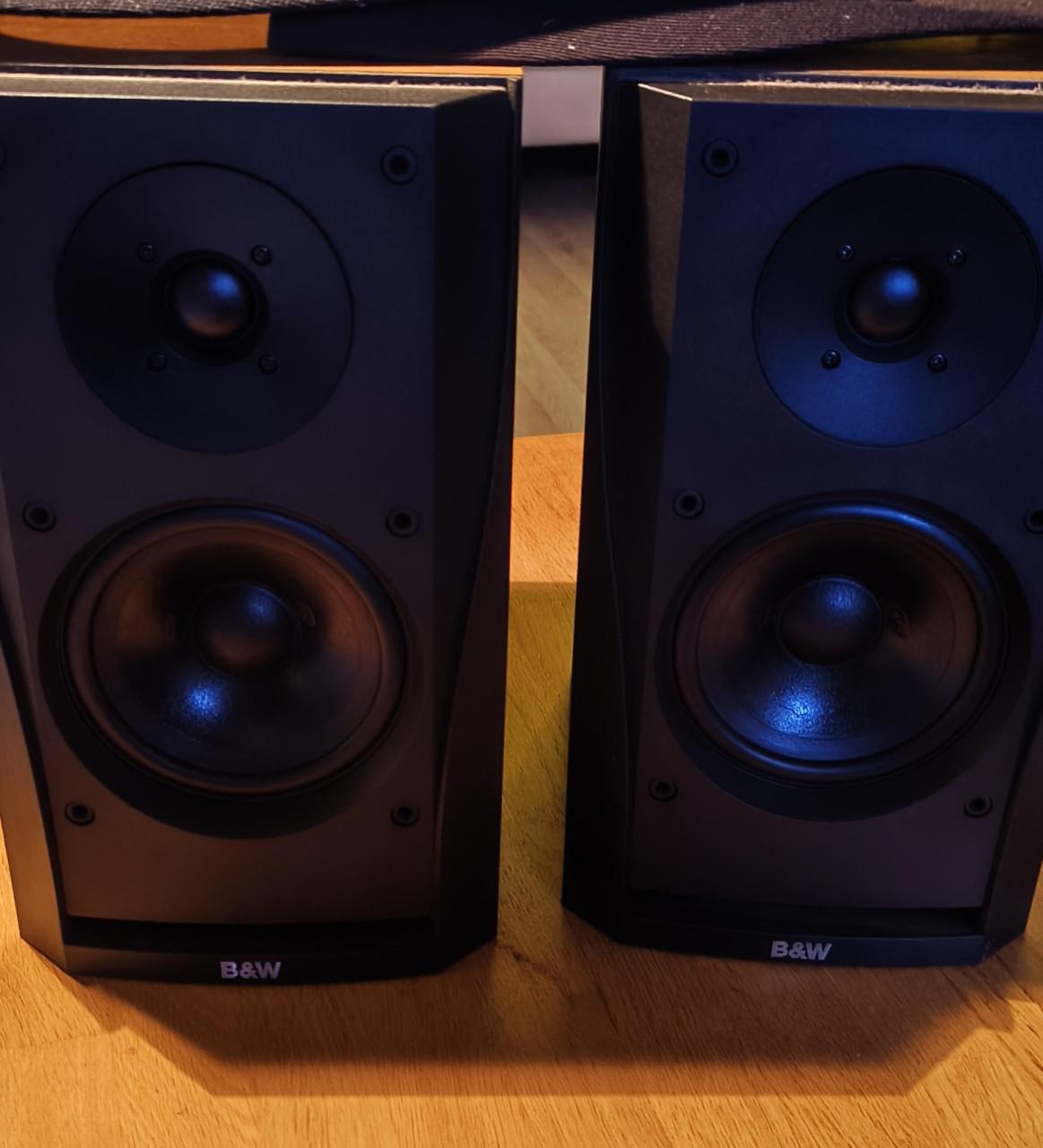 B&W DM302 setje tweeweg luidsprekers beuken fineer