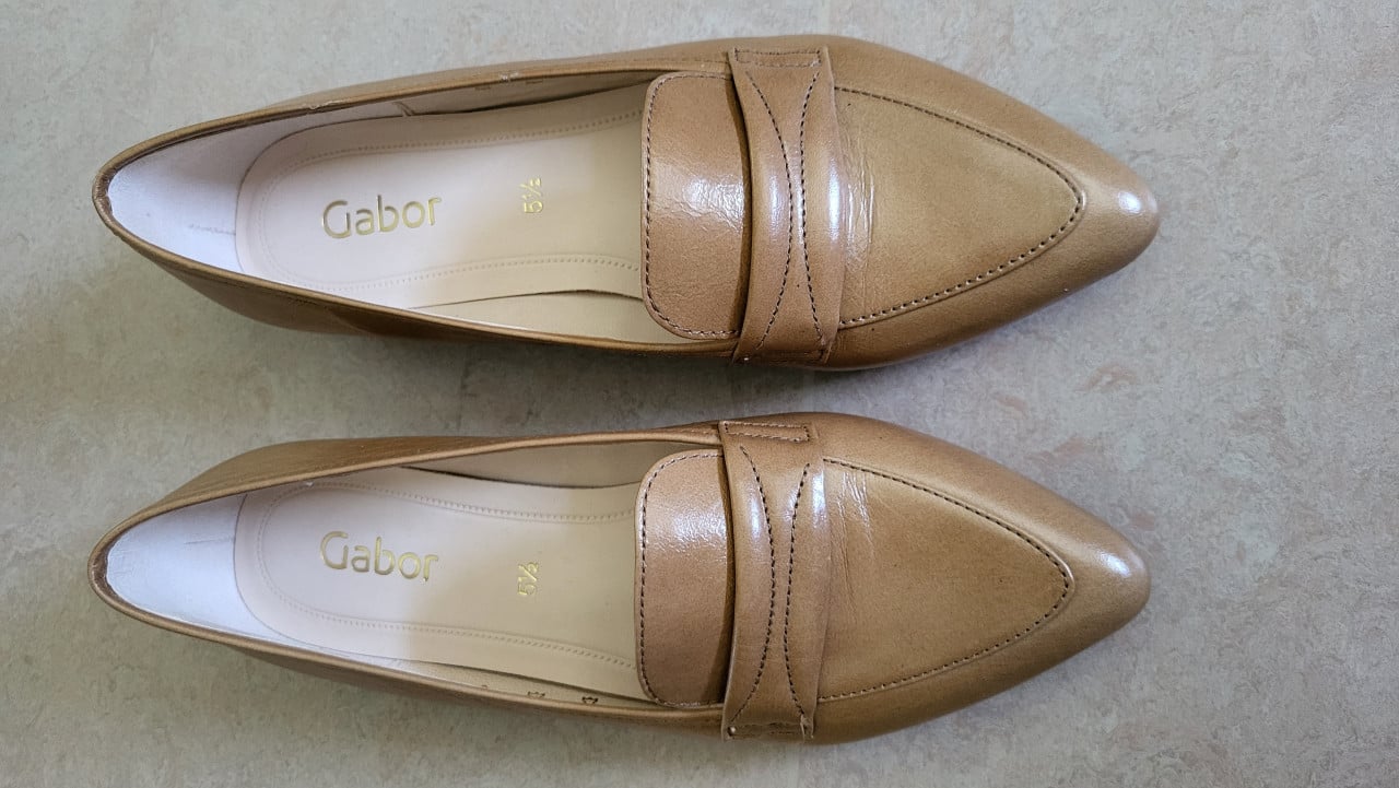 Gabor loafer / ballerina leder, mt 5 1/2 - NIEUW IN DOOS