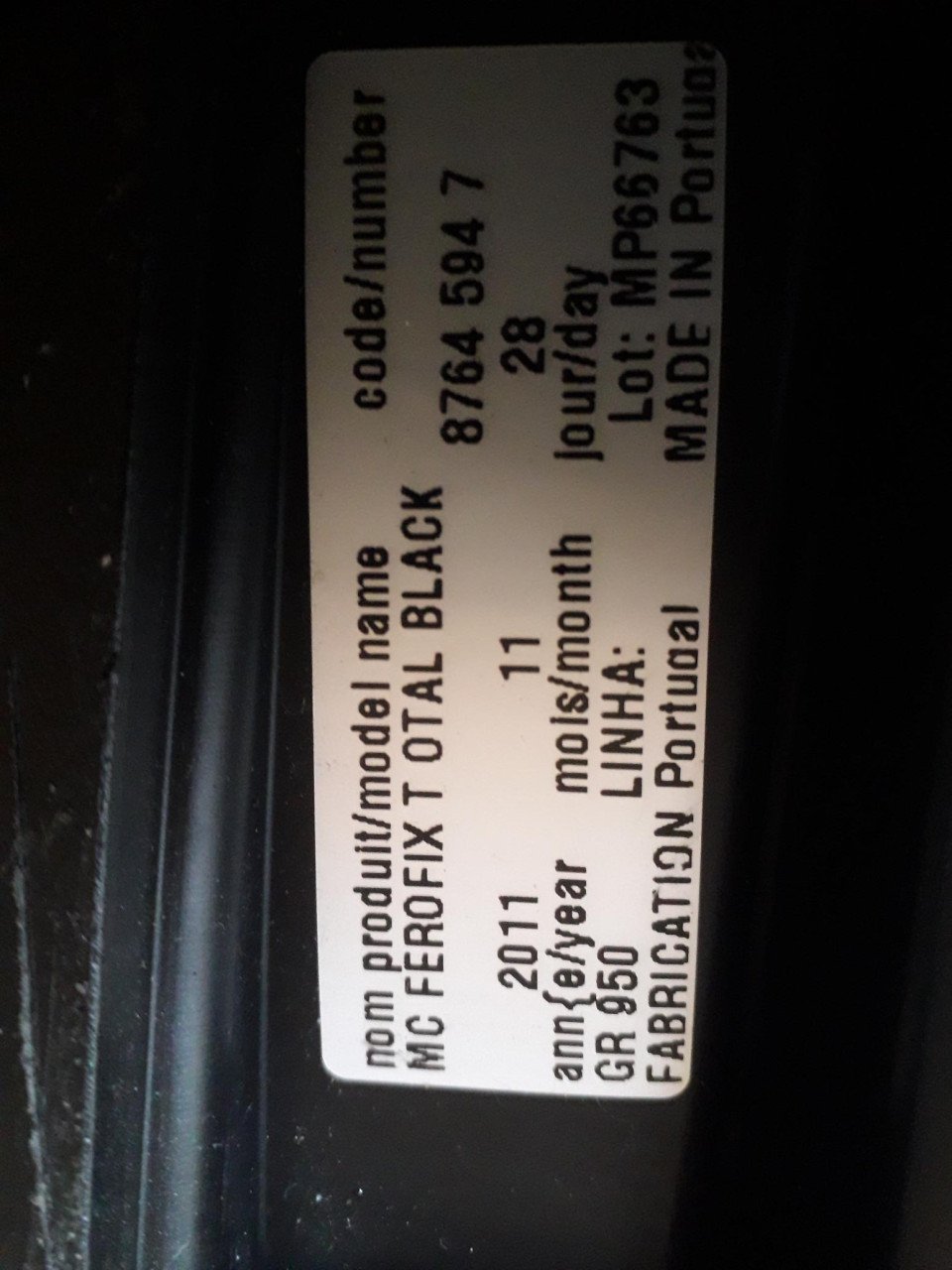 Maxicosi autostoel isofix (ferofix t otal black) !2 Stuks!