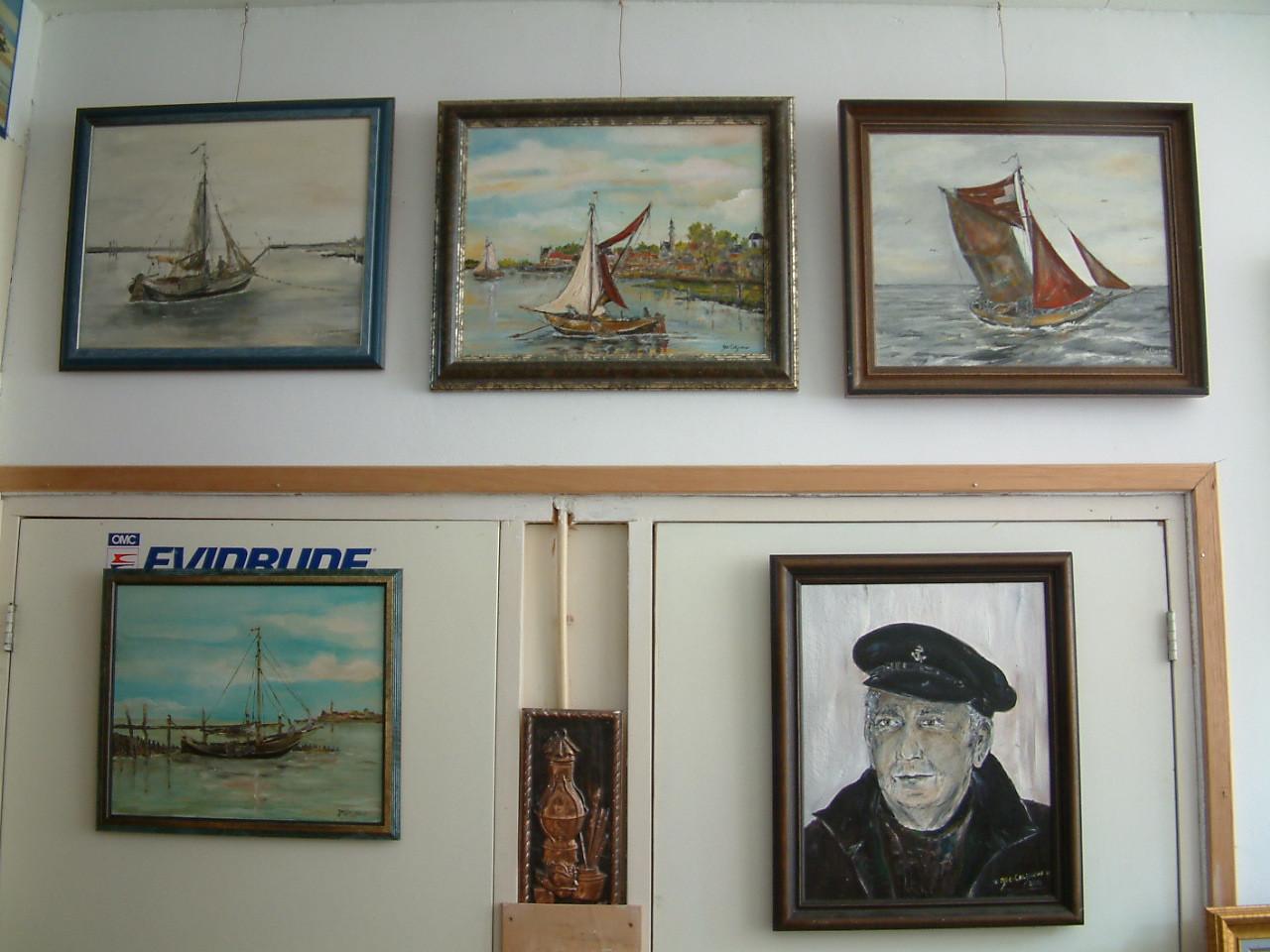 Schilderijen olie verf op doek Jac Caljouw  Arnemuiden