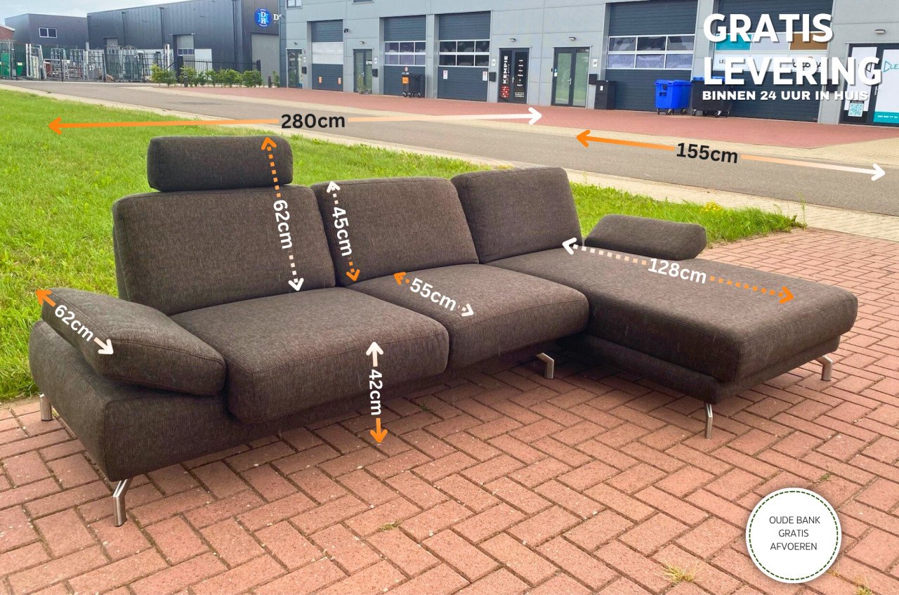 GRATIS LEVERING HEEL NL Henders & Hazel Stoffen Hoekbank