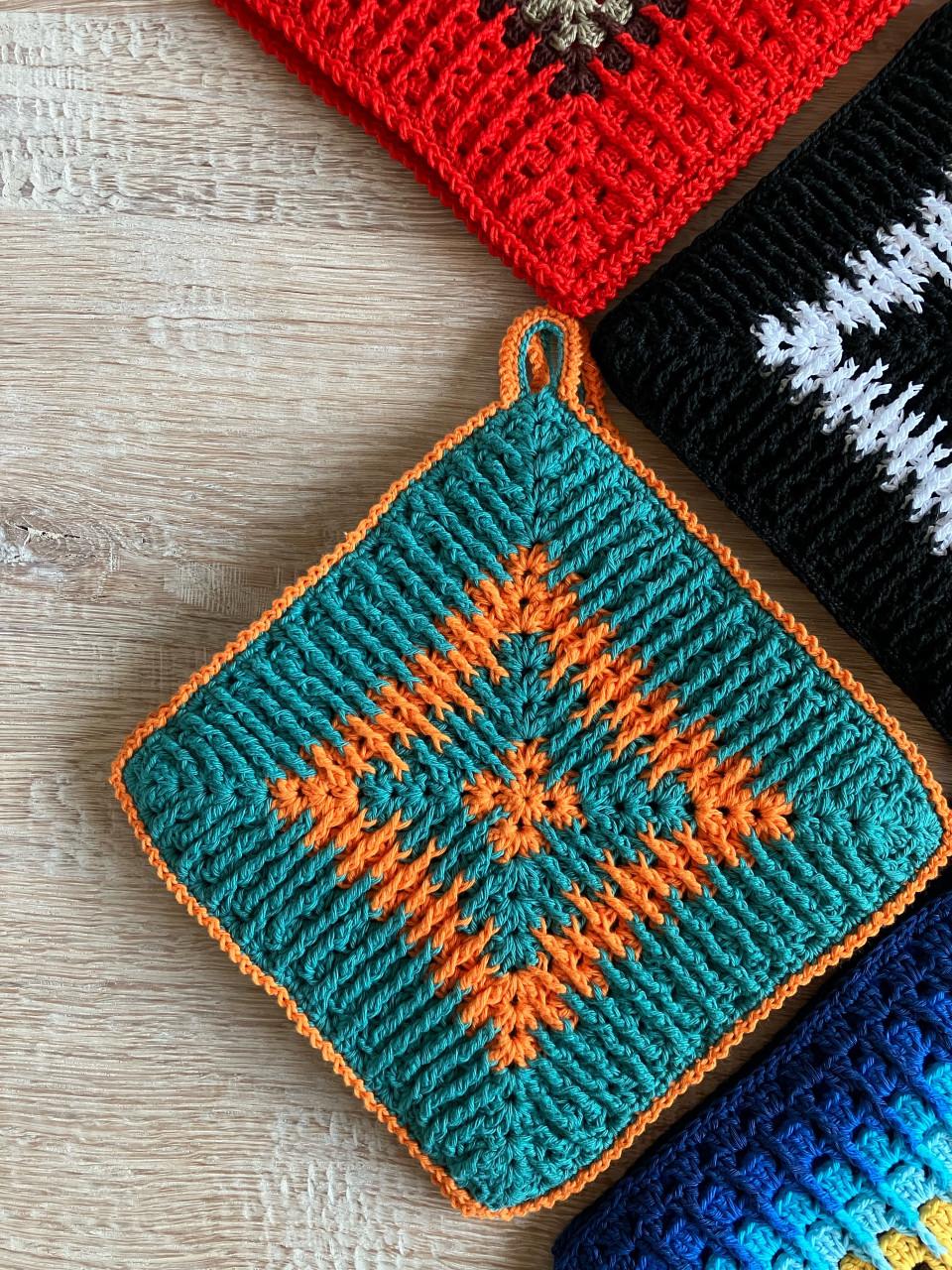 Dubbel nieuwe gehaakte pannenlappen