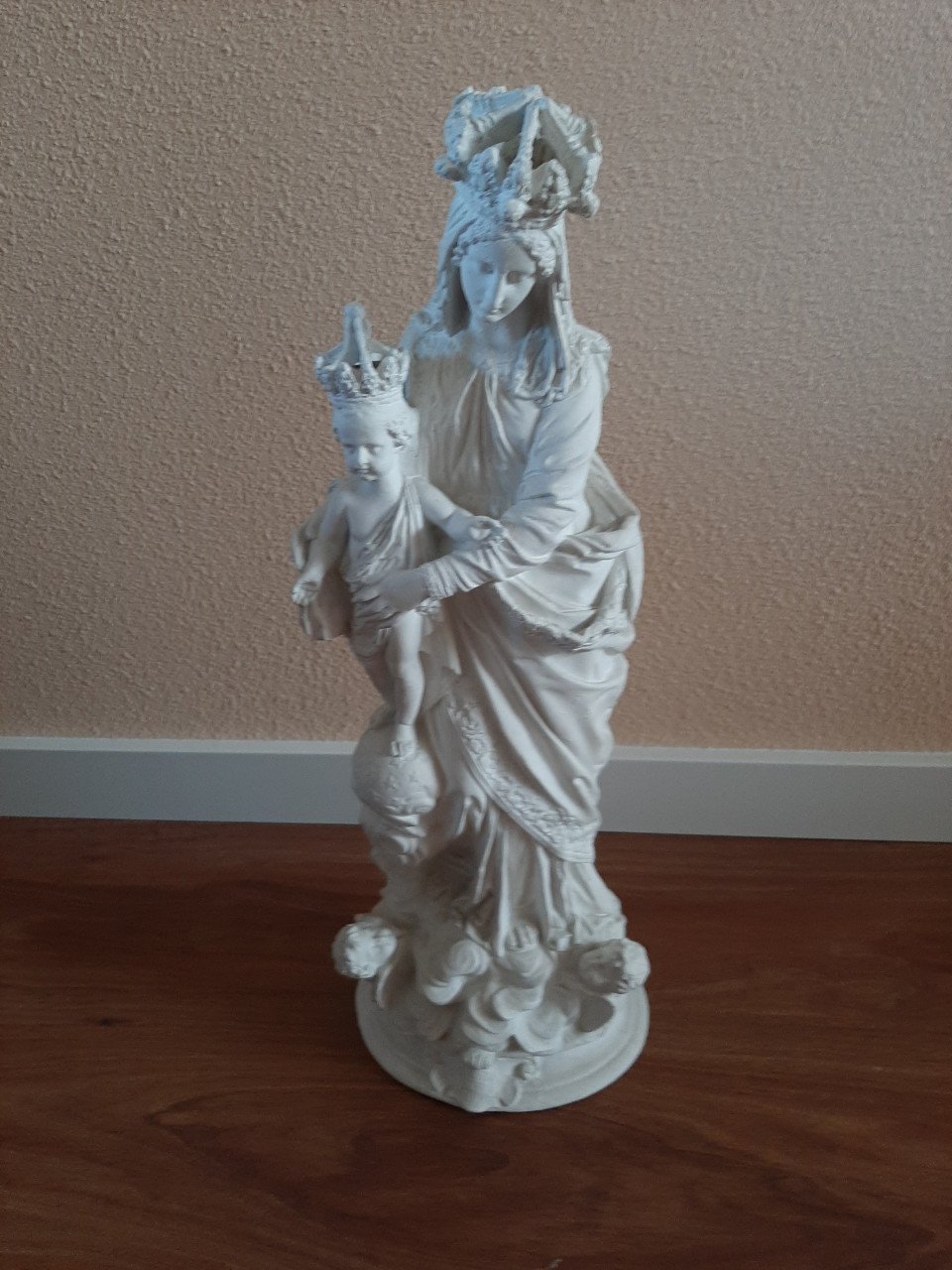 Mariabeeld wit 52 cm hoog