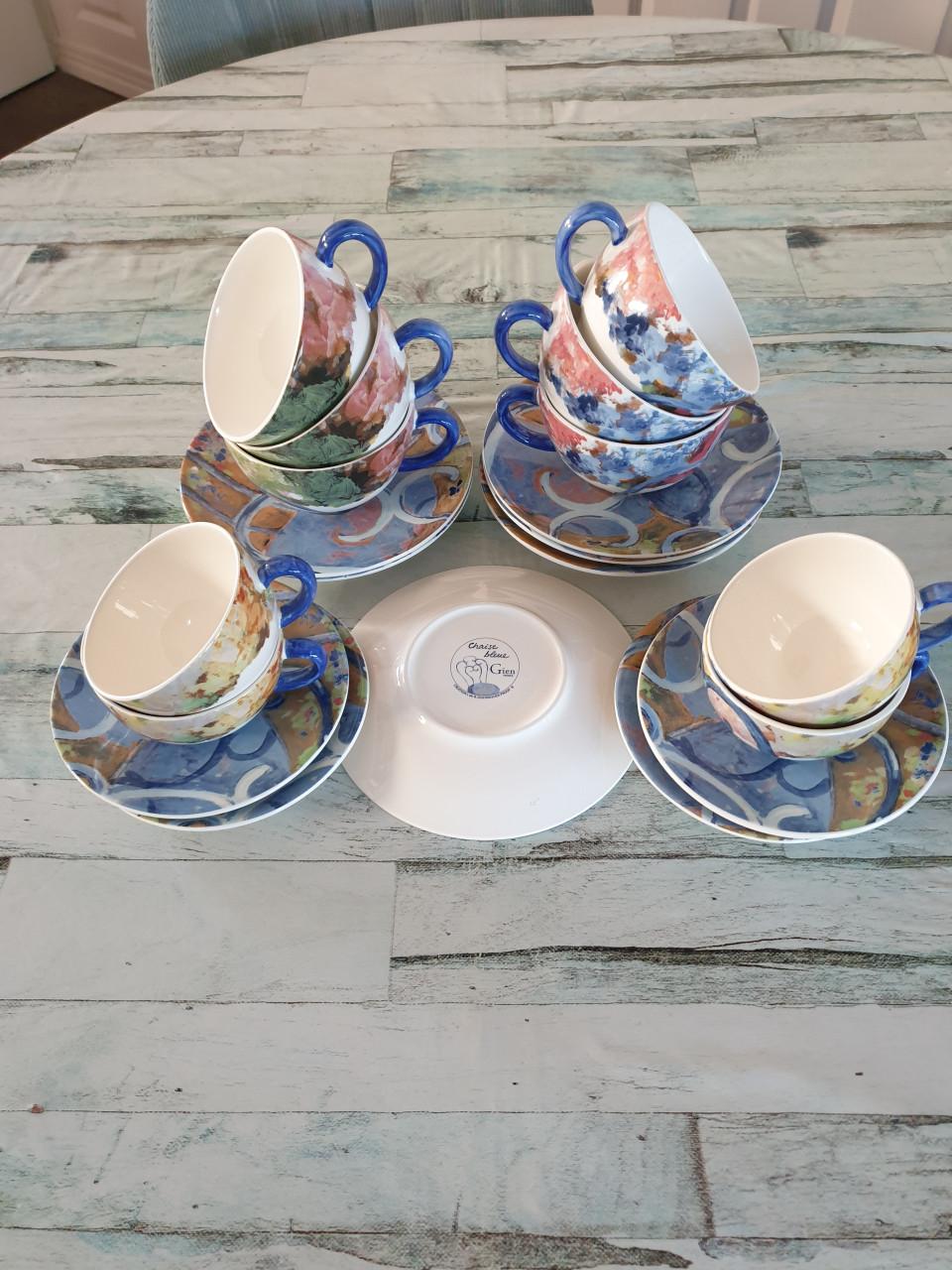 Kop en schotels Gien "Chaise bleue"