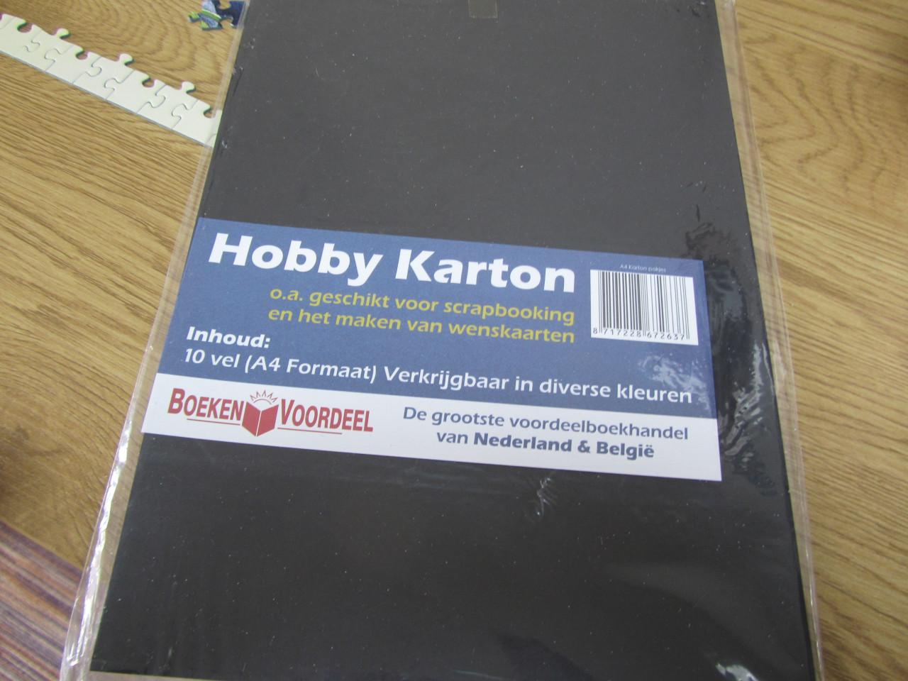 Hobby karton om kaartjes te maken..