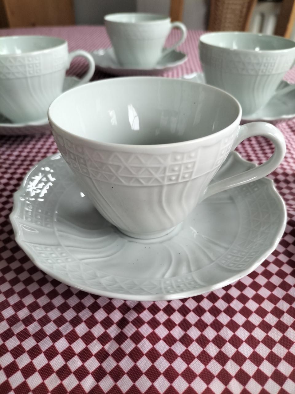 6x porselein kop & schotel