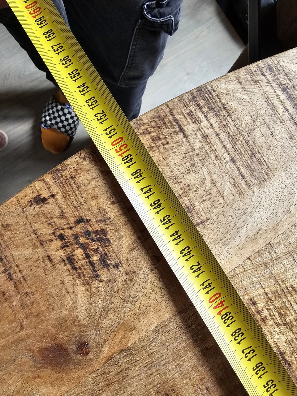 Mangohouten eettafel + 4 stoelen