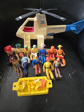 Fisherprice helicopter 305 1974 incl. assecoires.