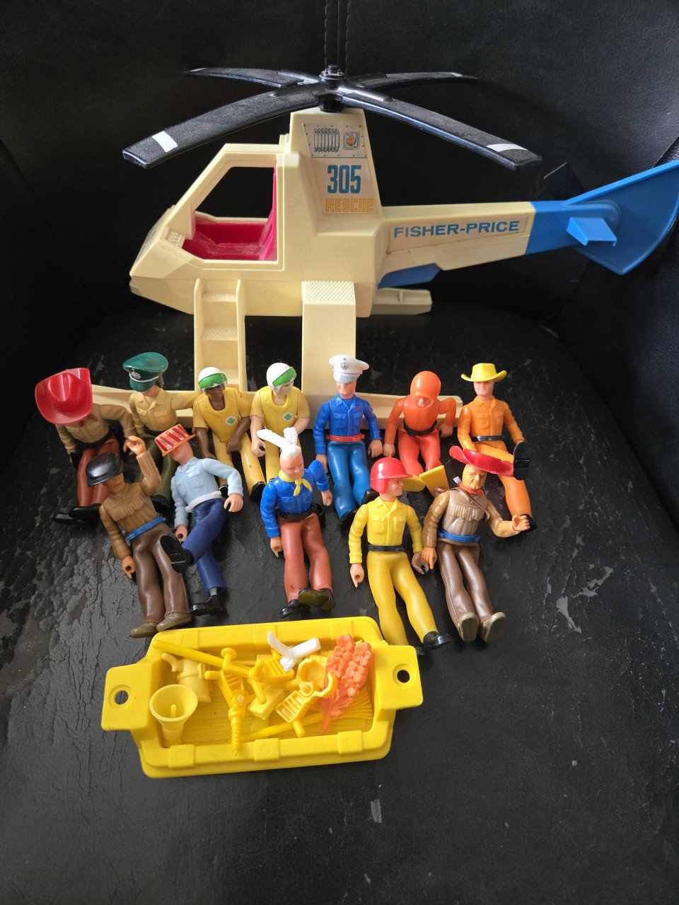 Fisherprice helicopter 305 1974 incl. assecoires.