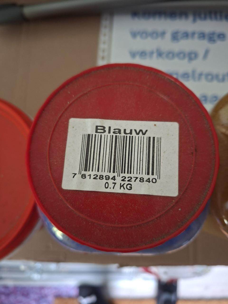5 bijna volle mortel/pleister/beton kleurstof