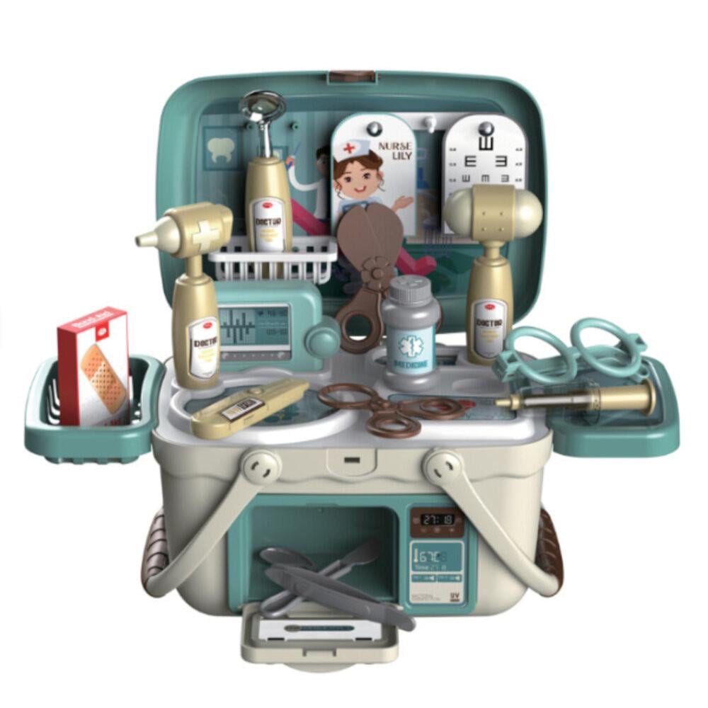 Speelset koffer gereedschap, dokter en beauty