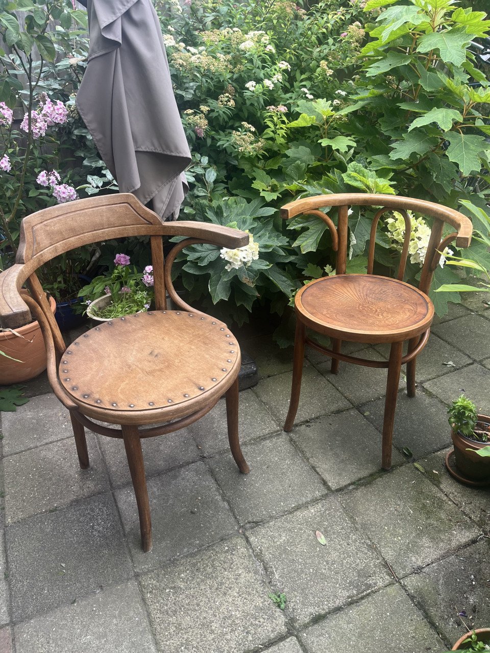 Vintage Thonet bistro stoelen 2