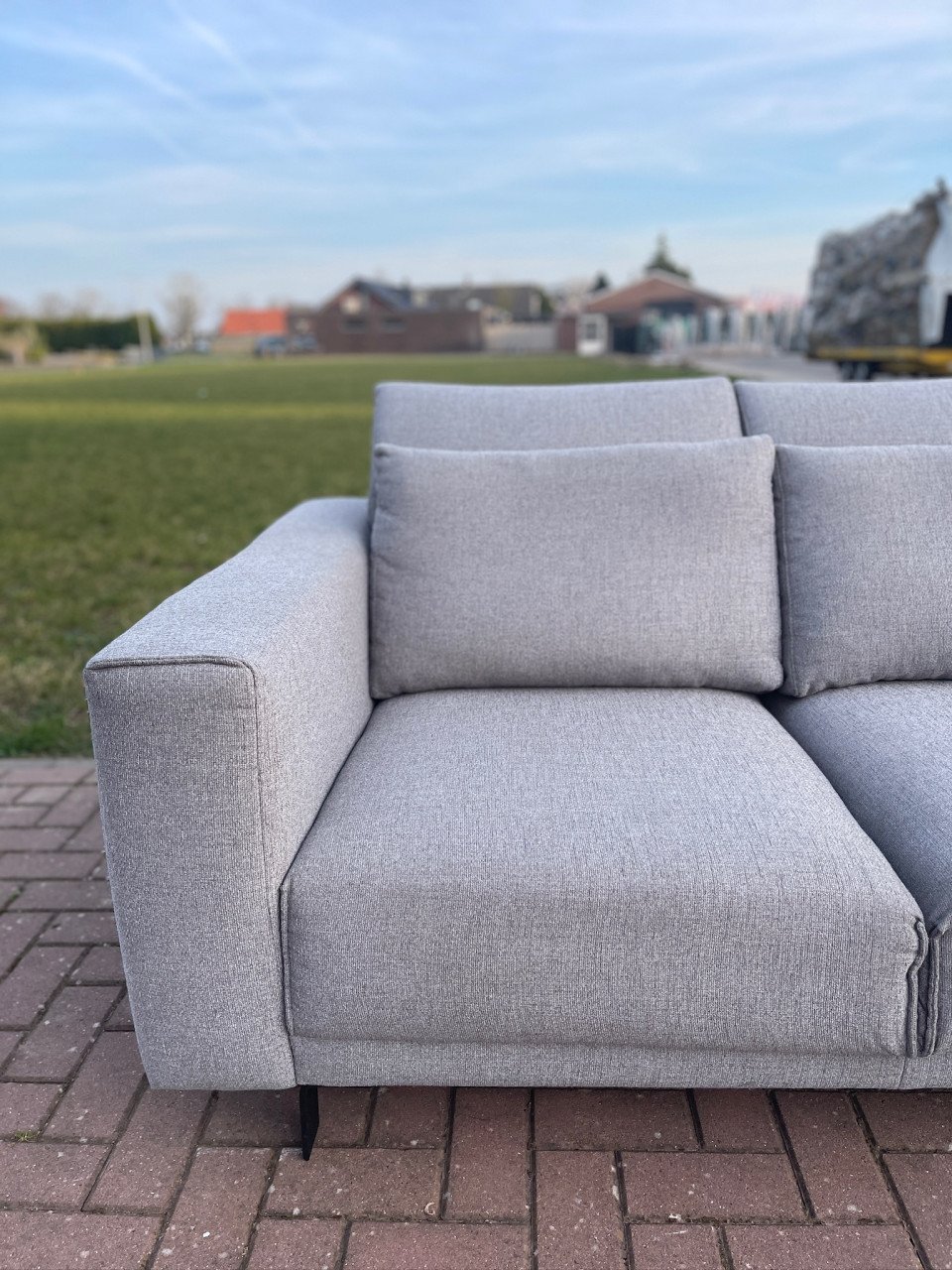 GRATIS LEVERING HEEL NL Montel Grijs 4-zits Stoffen Bankstel