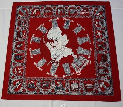 Zakdoek, bandana, mouchoir, foulard €.5,00 p.st. Nr.01 met bloemmotief,