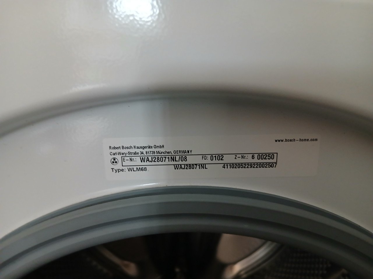 Wasmachine werkt prima bosch WAJ28071NL