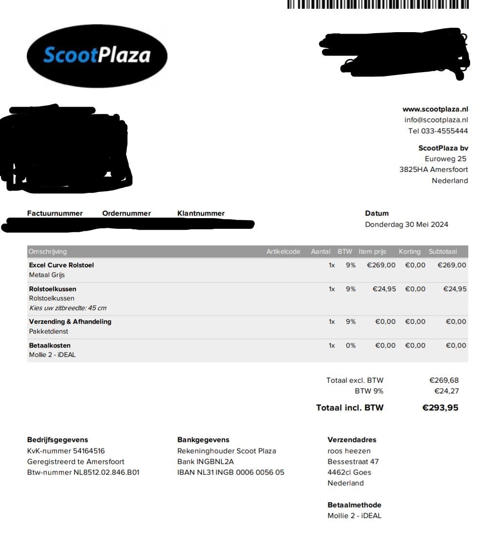 Rolstoel Excel curve lichtgewicht