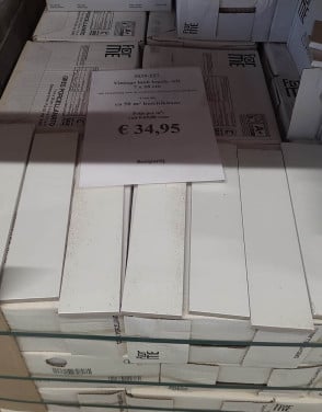 3035-227 Vintagelook tegels, wit, 7x28 cm, van € 67,88/m² voor