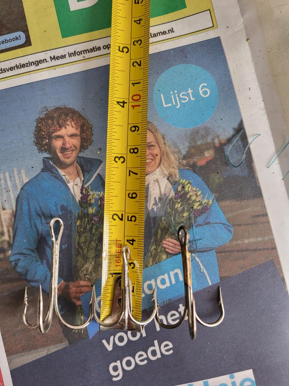 Jigkoppen en doosje dreggen