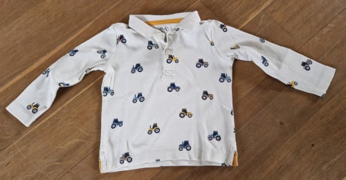 Jongens lange mouw polo maat 98