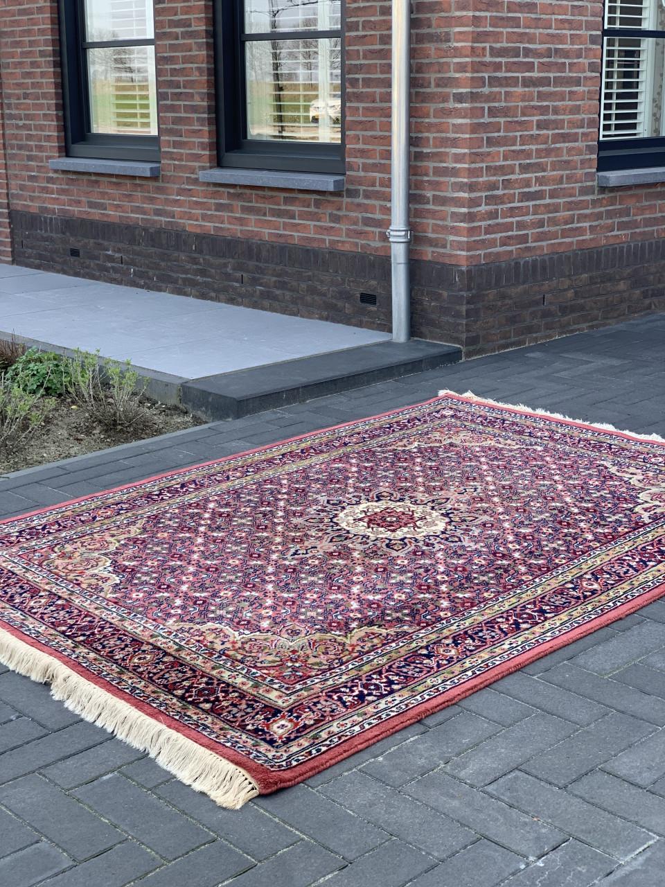 💐Waanzinnig Mooi Kleurrijk Handgeknoopt Vintage Vloerkleed uit India💐