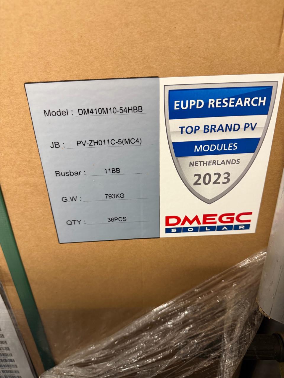 Nieuwe DMEGC 410WP zonnepanelen