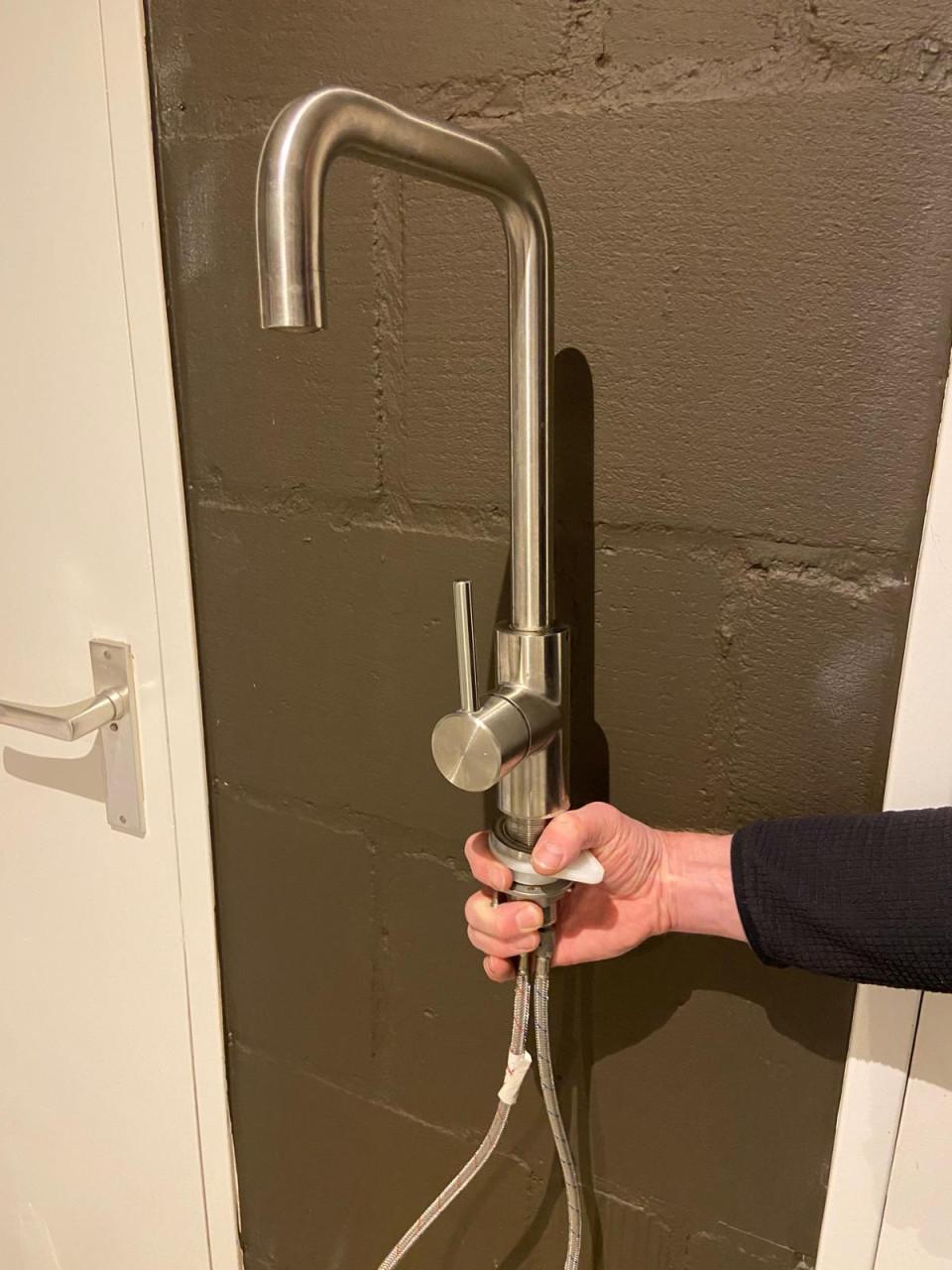 Kraan, mat RVS, square