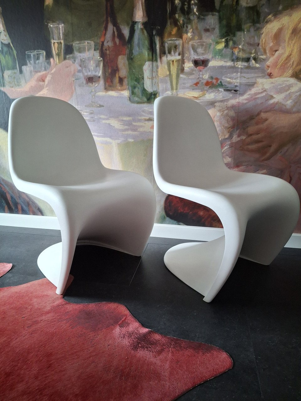 2 originele Verner Panton designstoelen i.z.g.st.