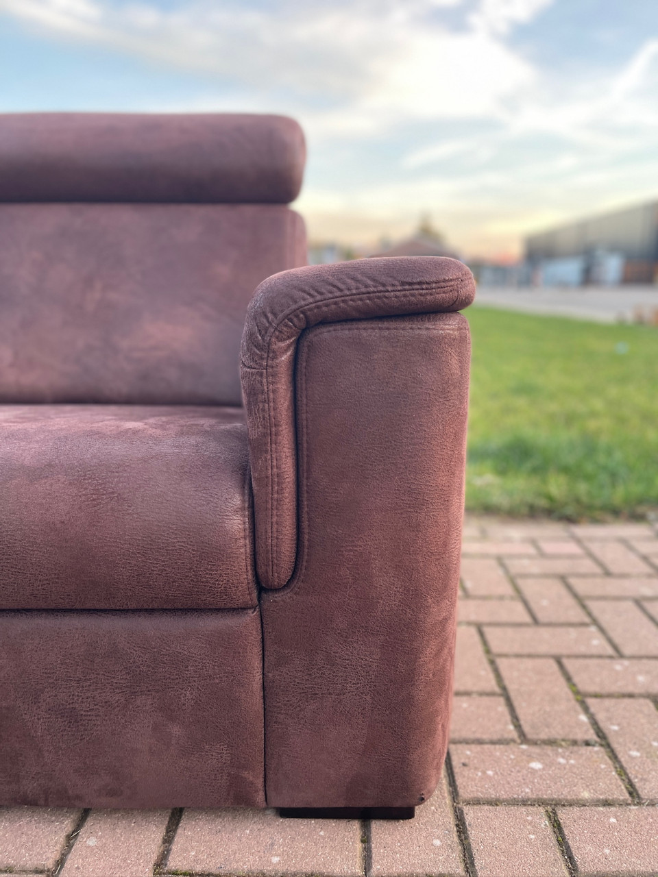 GRATIS LEVERING HEEL NL 3 + 2.5-zits Stof Suede Relax Bankstel