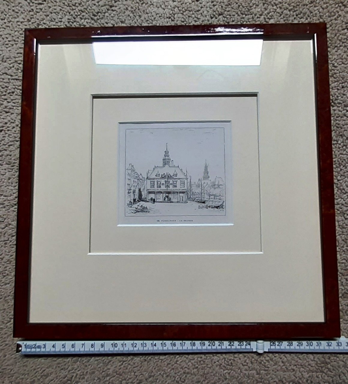 Zeeland: Beursgebouw Vlissingen Houtgravure uit 1881
