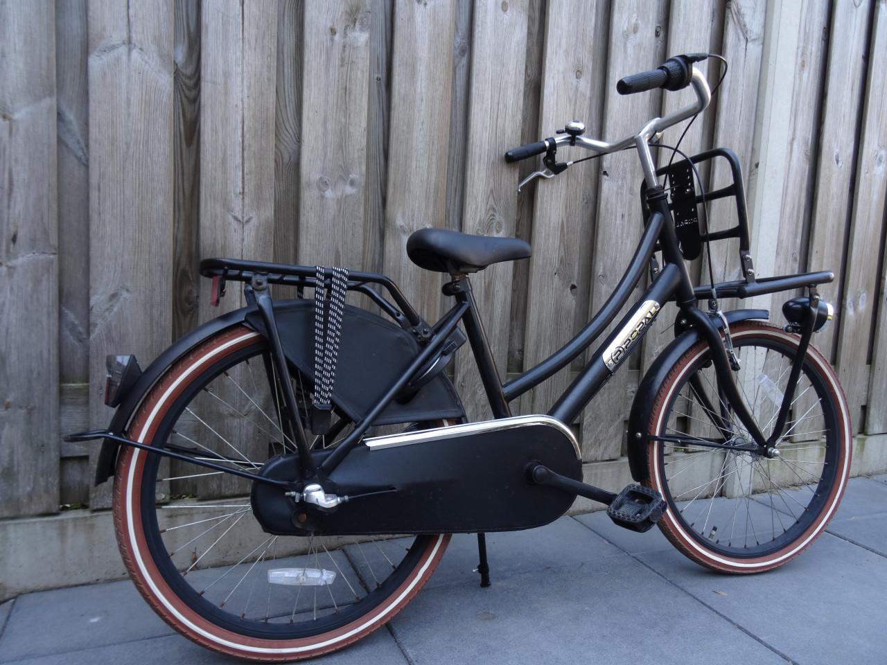 🚲🖤 Popal Daily Dutch 22 inch Meisjesfiets – Zwart