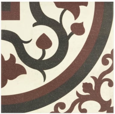3030-195 ca 6 m2 Decortegels rood/ivoor/antraciet, 20x20 cm