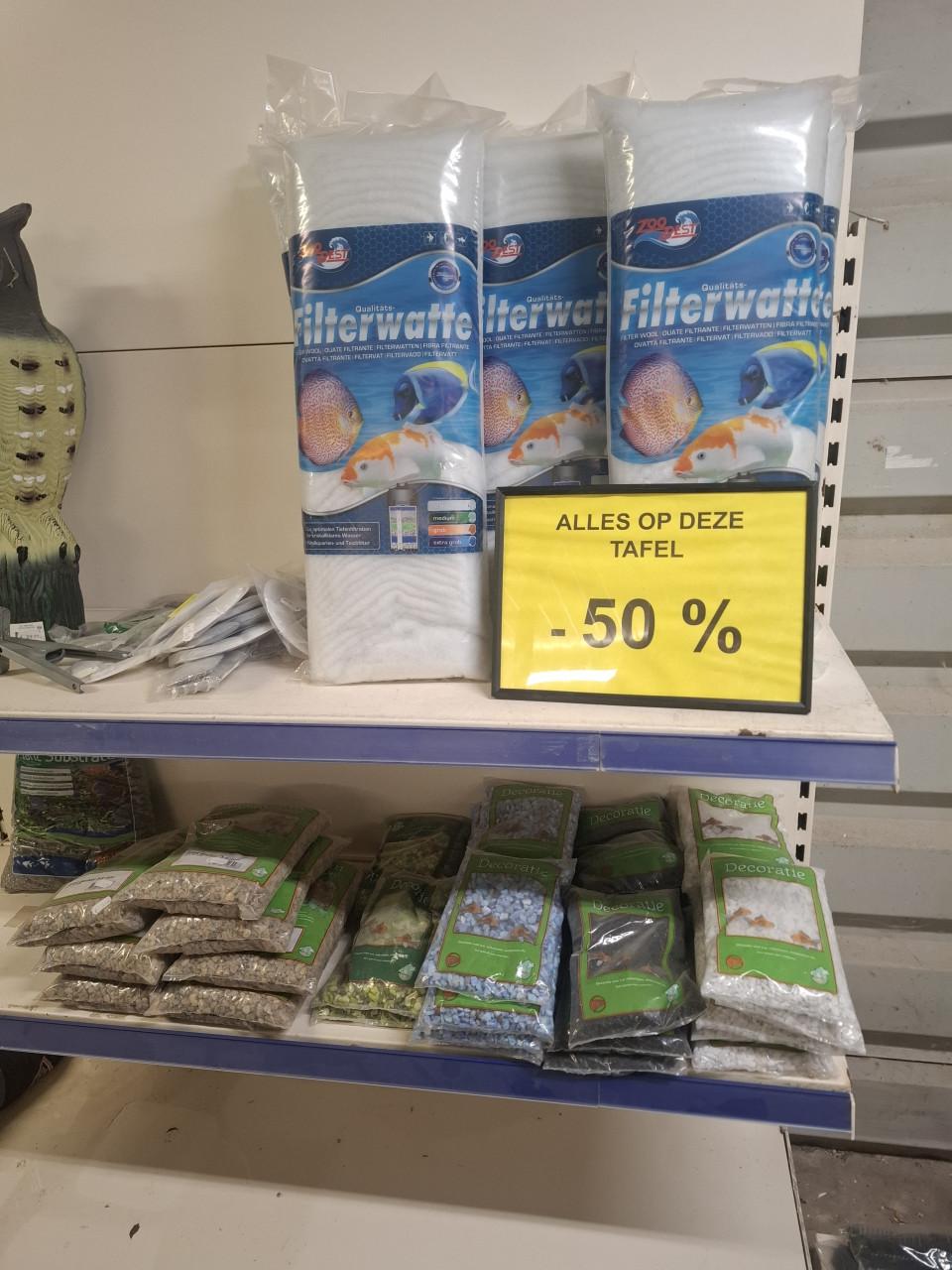 Deze week nog 50% KORTING OP ALLE AQUARIUMSPULLEN