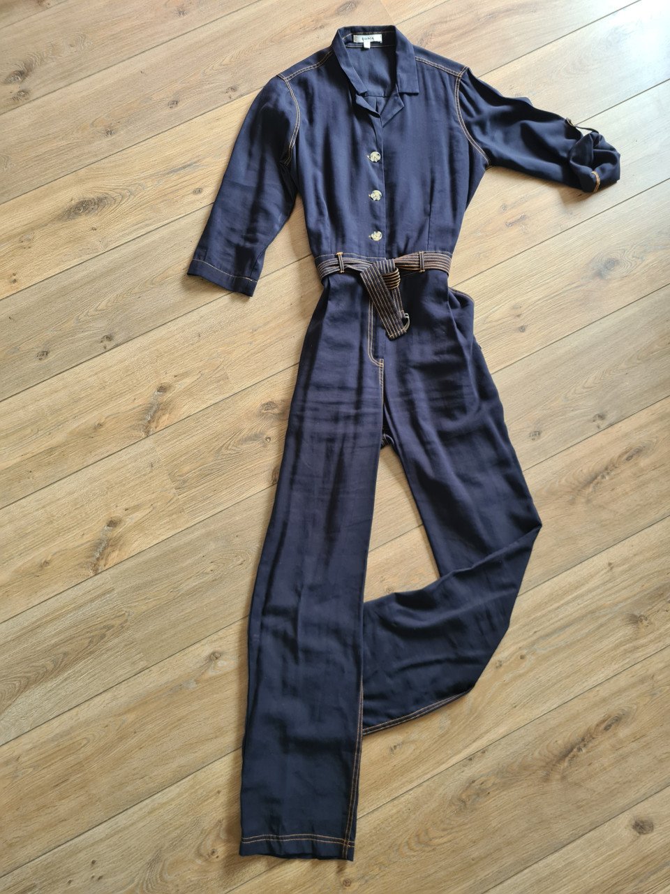 Nieuw! Donker blauwe jumpsuit / overall van Garcia  Maat M
