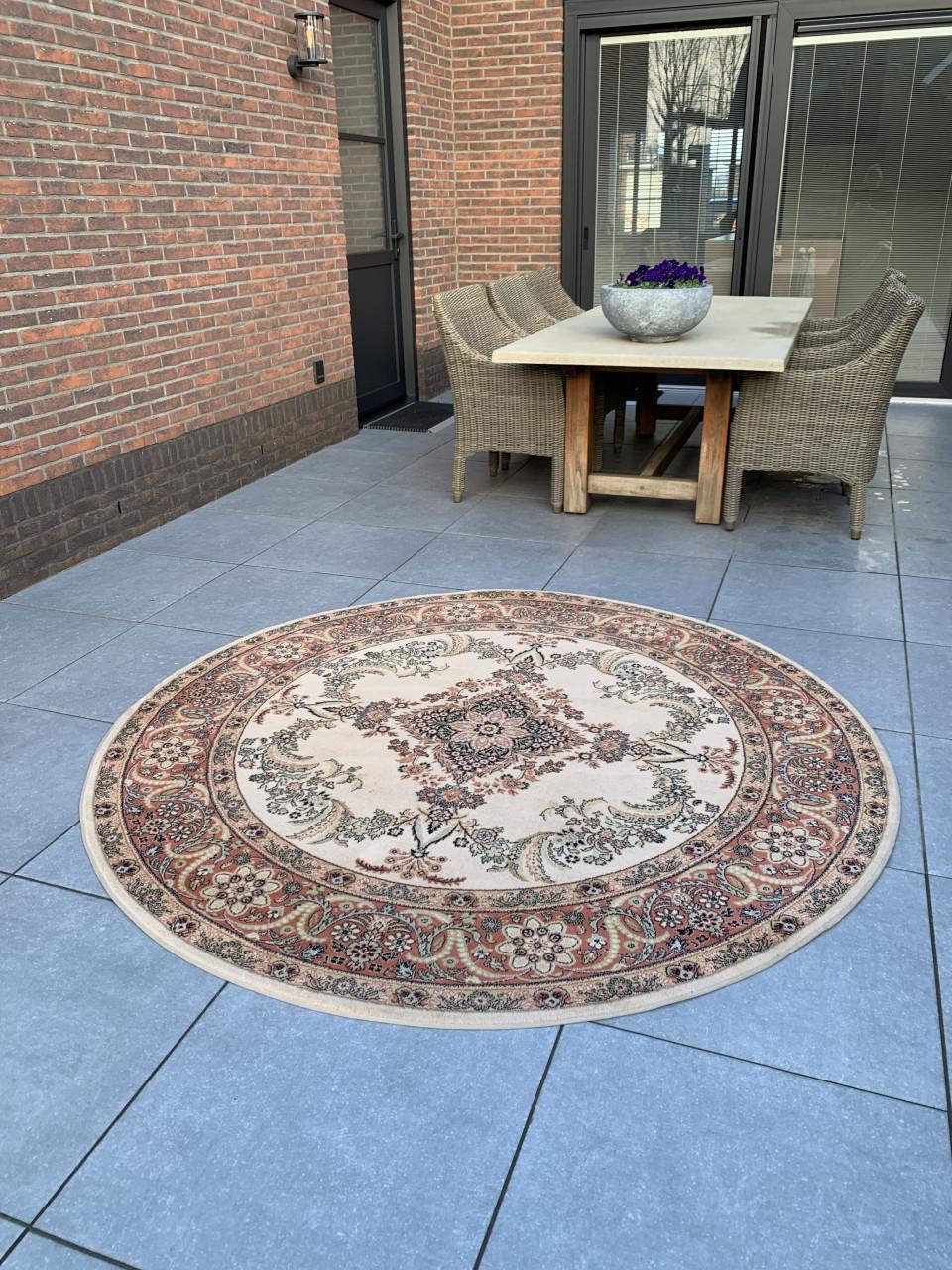 ✨Prachtig Sfeervol Rond Vintage Vloerkleed van Zuiver Scheerwol ✨