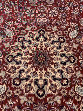 ✨Prachtig Sfeervol Vintage Vloerkleed Louis de Poortere✨Rood-Blauw✨