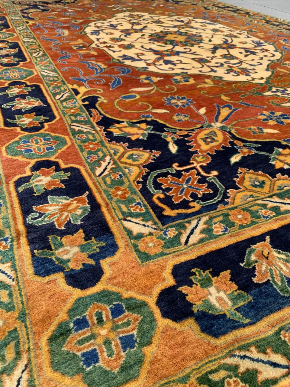 🧡Schitterend Sfeervol Kleurrijk Handgeknoopt Vloerkleed uit India🧡