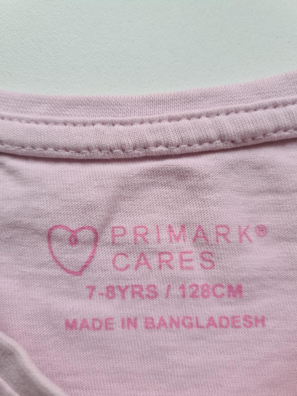 Roze shirt met applicatie van Primark  Maat 128